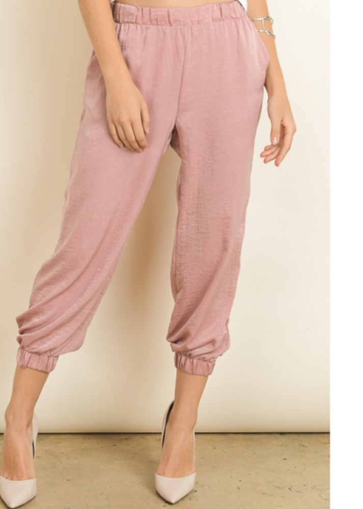 Silky Relaxed Jogger Bottoms - Picture 3 of 4